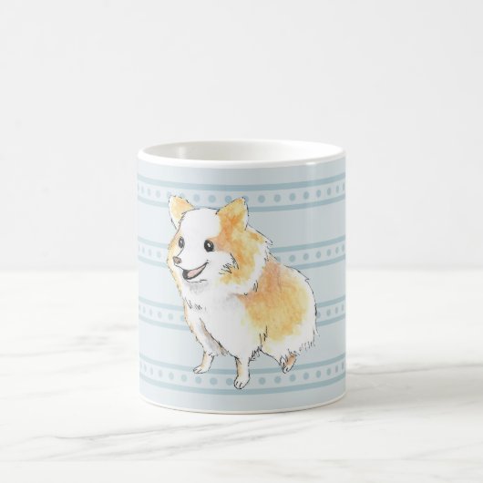 Spitz Wasserfarbe in blau Kaffeetasse (Mittel)