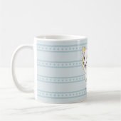 Spitz Wasserfarbe in blau Kaffeetasse (Links)