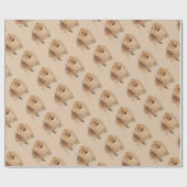 Spitz Wasserfarbe Tier Tier Geschenkpapier (Flach)