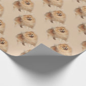 Spitz Wasserfarbe Tier Tier Geschenkpapier (Ecke)