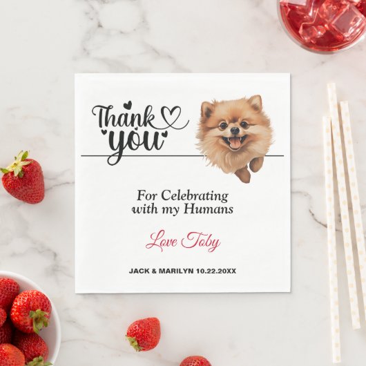 Spitz Wedding Vielen Dank Serviette (Beispiel)