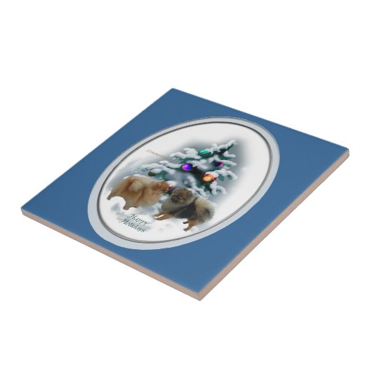 Spitz Weihnachten Fliese (Seite)