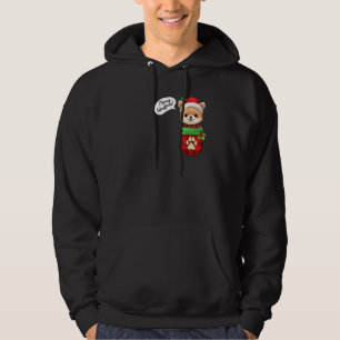 Spitz Weihnachten frohe Weihnachten in Pocket Orna Hoodie