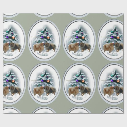 Spitz Weihnachten Geschenkpapier (Flach)