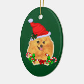 Spitz Weihnachten Keramik Ornament (Links)