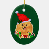 Spitz Weihnachten Keramik Ornament (Vorne)