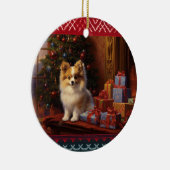 Spitz Weihnachten Keramik Ornament (Rechts)
