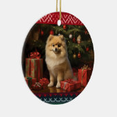 Spitz Weihnachten Keramik Ornament (Rechts)