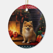 Spitz Weihnachten Keramik Ornament (Links)