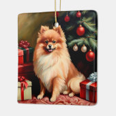 Spitz Weihnachten Keramikornament (Links)
