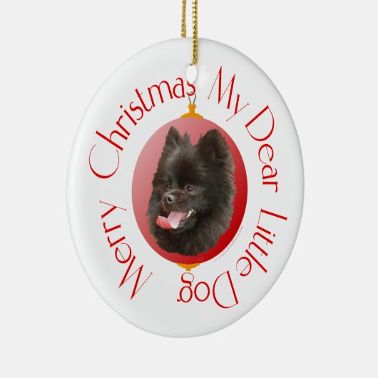 Spitz Weihnachten Keramikornament (Rechts)