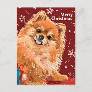 Spitz Weihnachten Postkarte