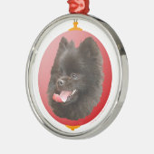 Spitz Weihnachten Silbernes Ornament (Links)