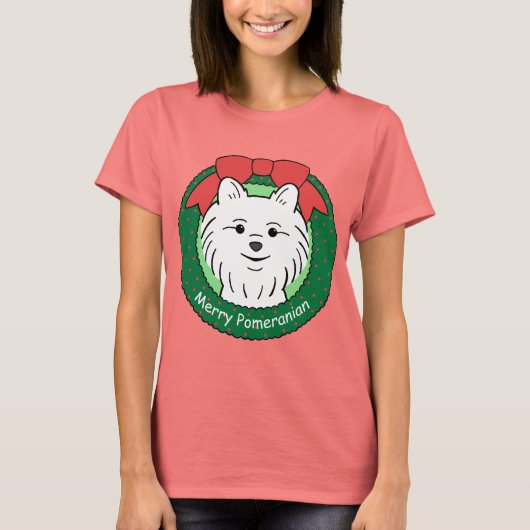 Spitz Weihnachten T-Shirt (Vorderseite)