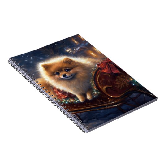 Spitz Weihnachts Feierliche Jahreszeit gebürstet Notizblock (Rechte Seite)