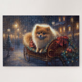 Spitz Weihnachts Feierliche Jahreszeit gebürstet Puzzle (Horizontal)