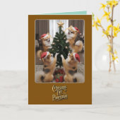 Spitz Weihnachtsbaum Karte (Gelbe Blume)