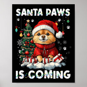 Spitz Weihnachtsbaumdekorationen Hund Lover Xm Poster
