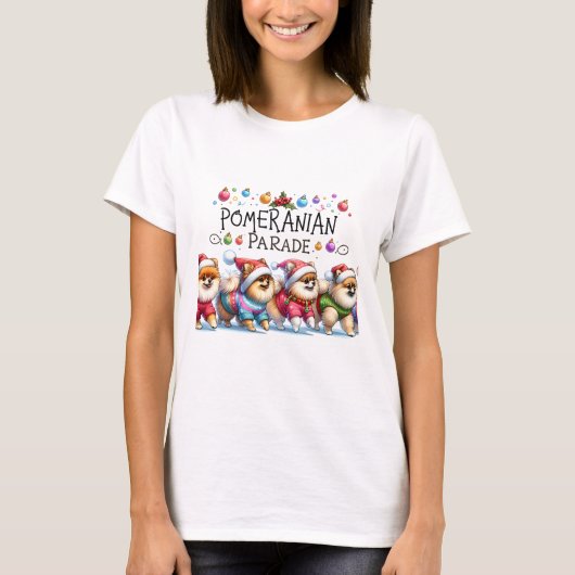 Spitz Weihnachtsfeier T-Shirt (Vorderseite)