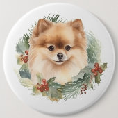 Spitz Weihnachtsfest Button (Vorderseite)
