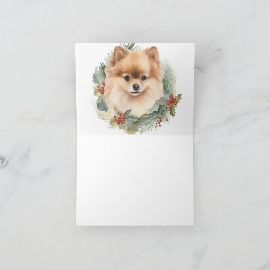 Spitz Weihnachtsfest Karte (Innenseite)