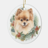 Spitz Weihnachtsfest Keramik Ornament (Links)