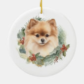 Spitz Weihnachtsfest Keramik Ornament (Hinten)