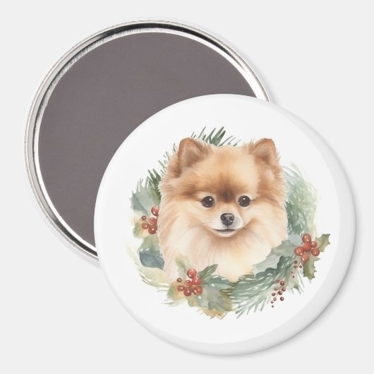 Spitz Weihnachtsfest Magnet (Vorderseite/Rückseite)