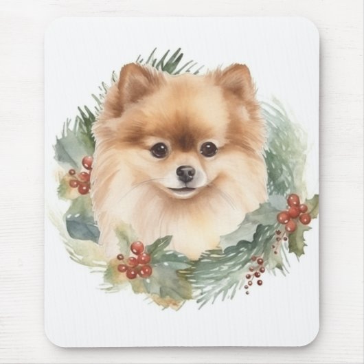 Spitz Weihnachtsfest Mousepad (Vorne)