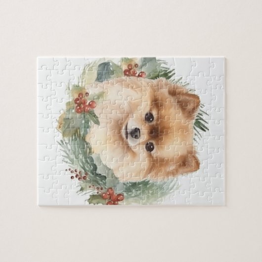 Spitz Weihnachtsfest Puzzle (Horizontal)