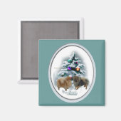 Spitz Weihnachtsgeschenke Magnet (Vorderseite/Rückseite)