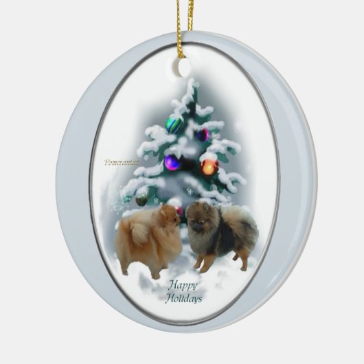 Spitz Weihnachtsgeschenke Ornament (Links)