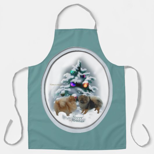 Spitz Weihnachtsgeschenke Schürze (Vorderseite)