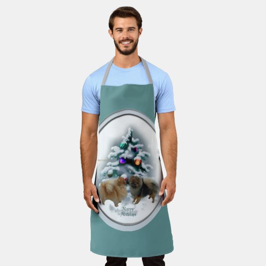 Spitz Weihnachtsgeschenke Schürze (Getragen)