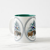 Spitz Weihnachtsgeschenke Zweifarbige Tasse (Vorderseite Links)