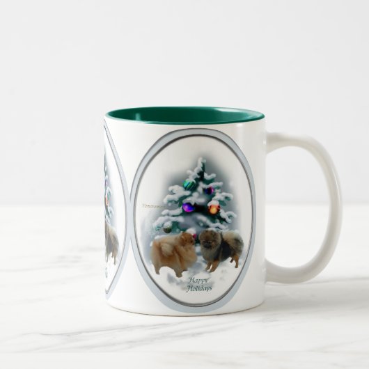 Spitz Weihnachtsgeschenke Zweifarbige Tasse (Rechts)