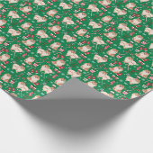 Spitz Weihnachtshundepackpapier Geschenkpapier (Ecke)