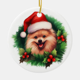 Spitz Weihnachtskranz Keramik Ornament