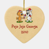 Spitz-Weihnachtsverzierung Keramik Ornament (Hinten)