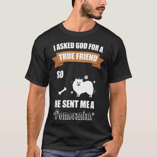 Spitz Welpe Downer T-Shirt (Vorderseite)