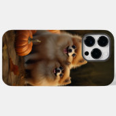 Spitz Welpe Herbst Kürbis Case-Mate iPhone Hülle (Rückseite (Horizontal))