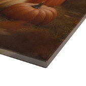 Spitz Welpe Herbst Kürbis Schneidebrett (Ecke)