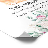 Spitz Welpe Hochzeit Signature Drink-Zeichen Poster (Ecke)