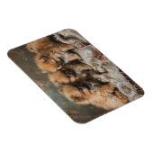 Spitz Welpe Trio Vintag flexibel Magnet (Rechte Seite)
