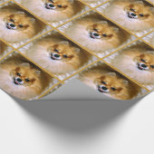 Spitz-wütender Hund des Verpackungs-Papier-| Geschenkpapier (Ecke)