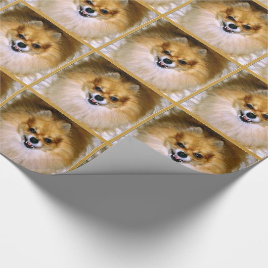 Spitz-wütender Hund des Verpackungs-Papier-| Geschenkpapier (Ecke)