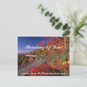Spitz Zeus farbenfrohe Herbstlandschaft Postkarte (Stehend Vorderseite)