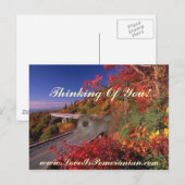 Spitz Zeus farbenfrohe Herbstlandschaft Postkarte (Vorne/Hinten)