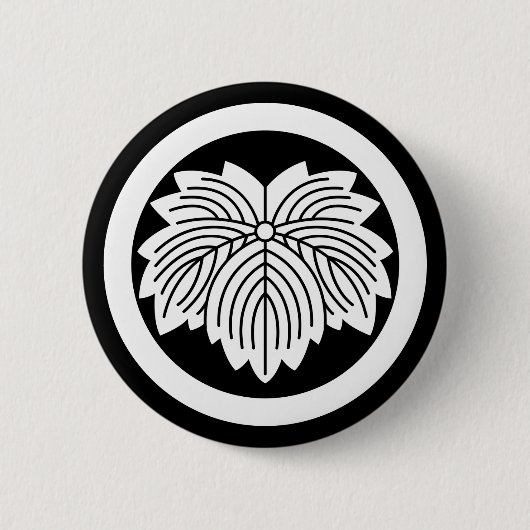 Spitzblättriger Efeu im Kreis Button (Vorderseite)