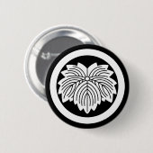 Spitzblättriger Efeu im Kreis Button (Vorne & Hinten)